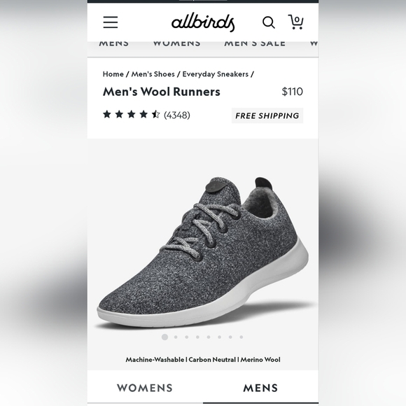 Allbirds Merino Wool Runners Lace Up Sneakers Shoes Mens Size 11 Natural Gray - Picture 7 of 16